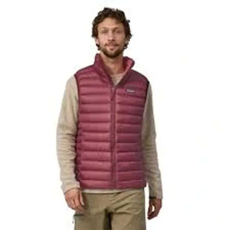 Patagonia Mens Down Sweater Vest in Carmine Red