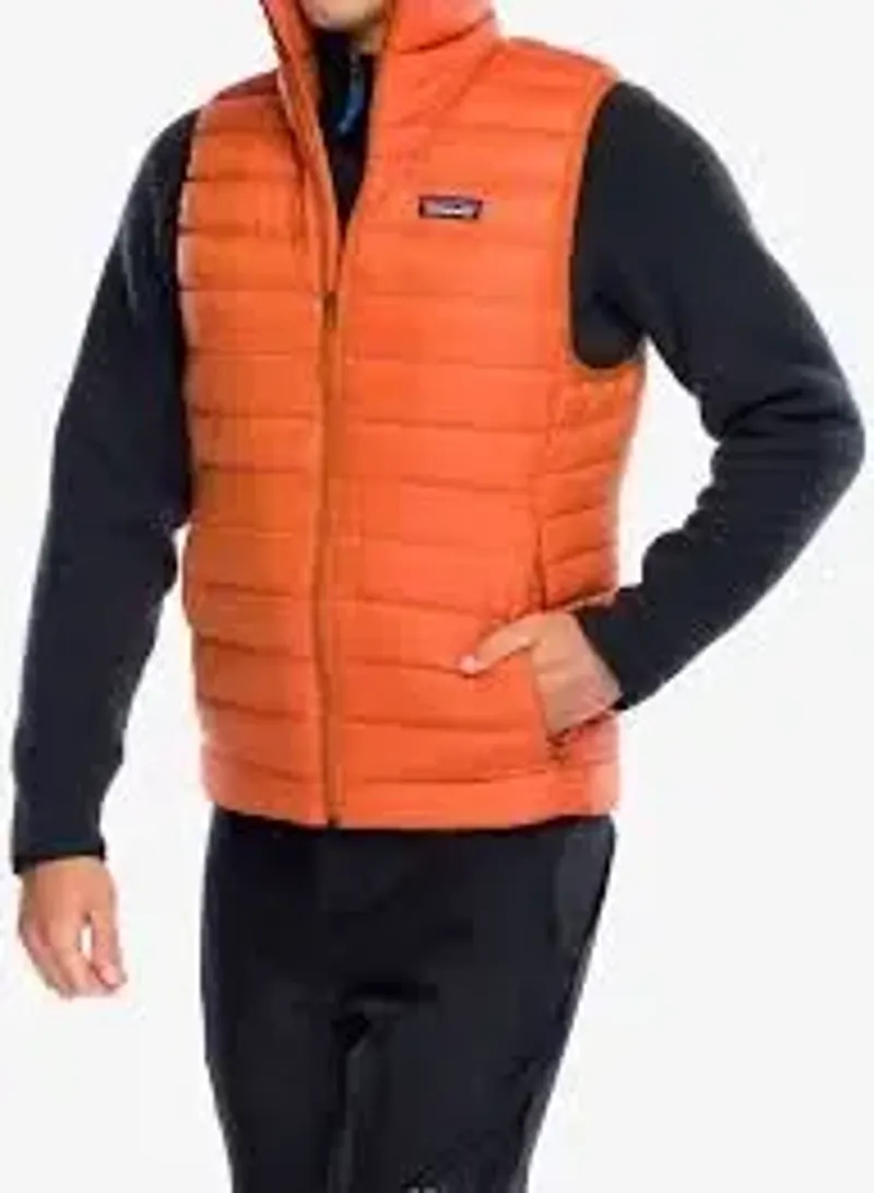 Patagonia Men's Down Sweater Vest in Redtail Rust-1