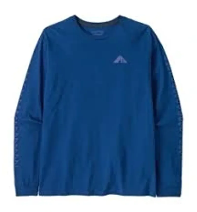 Patagonia Mens L/S Driftways Organic T-Shirt in Clement Blue