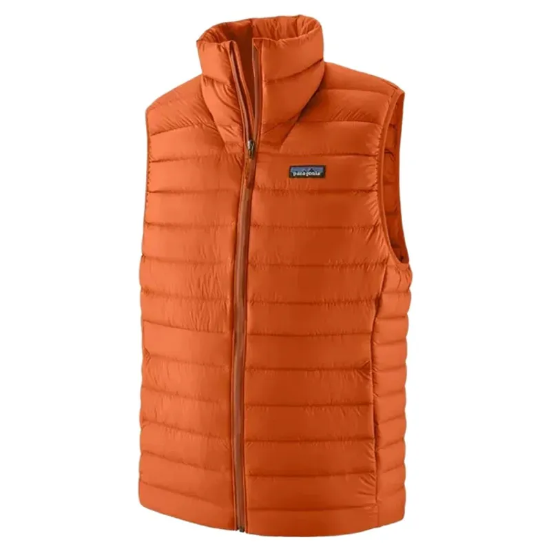 Patagonia Men's Down Sweater Vest in Redtail Rust