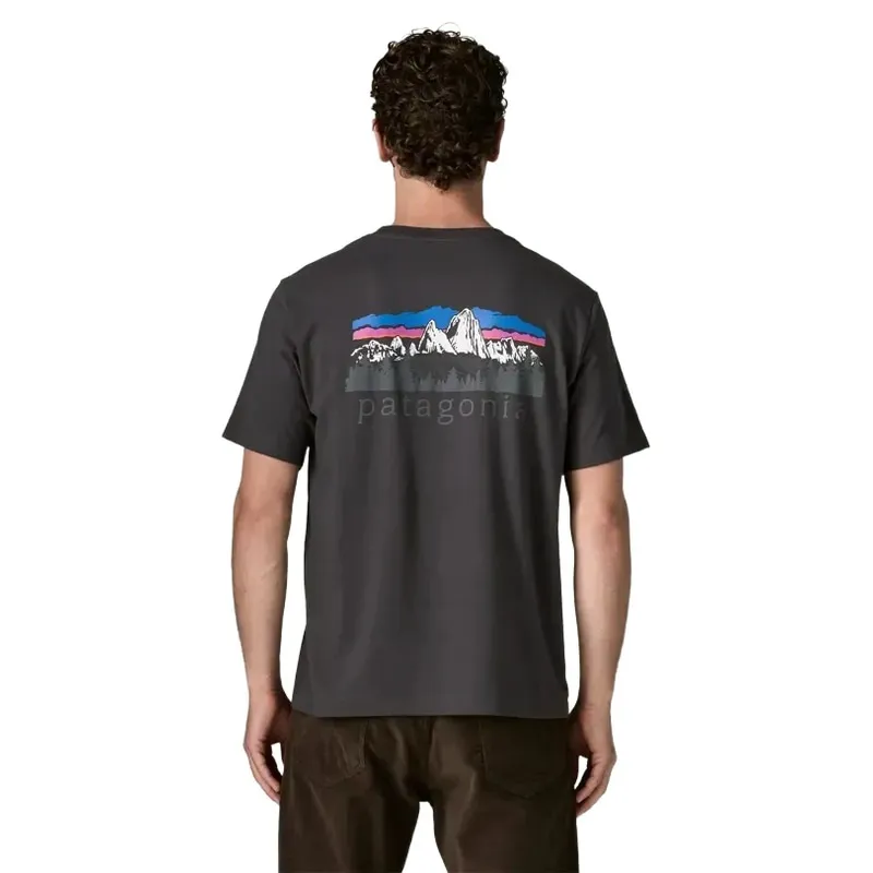Patagonia Men's Fitz Roy Foothills T-Shirt in Ink Black-3