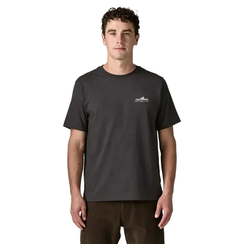 Patagonia Men's Fitz Roy Foothills T-Shirt in Ink Black-2
