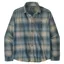 Patagonia Mens L/S LW Fjord Flannel Shirt in Melting Ombre / Summit Blue