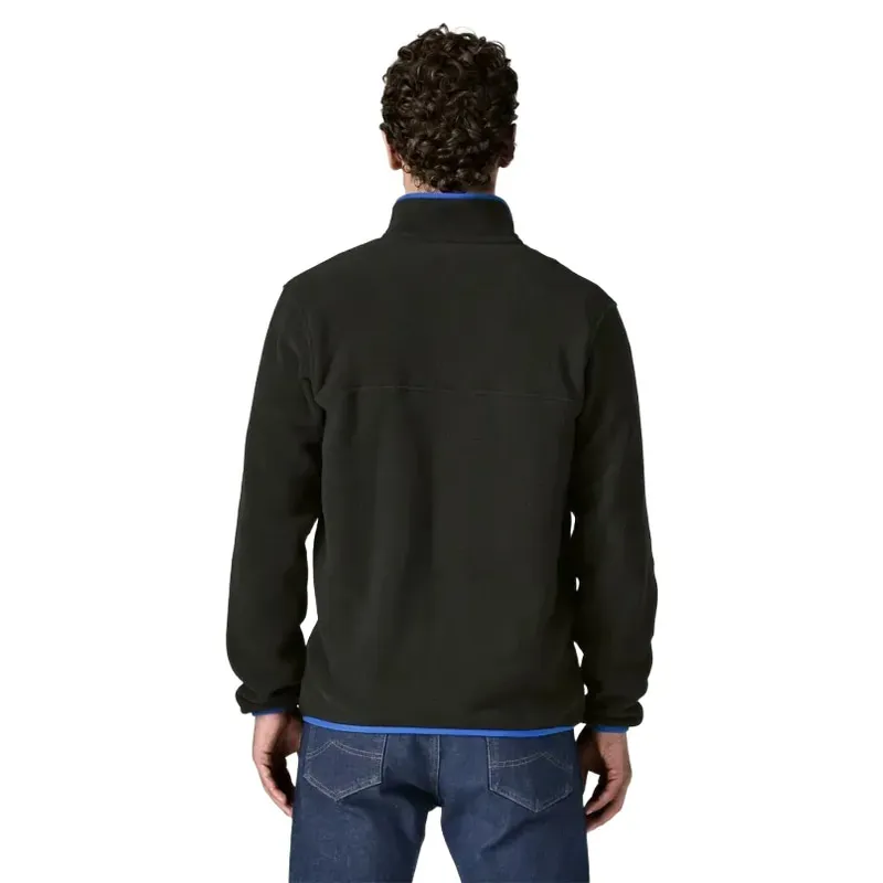 Patagonia Mens LW Synch Snap-T Pullover in Black / P6 Blue-2