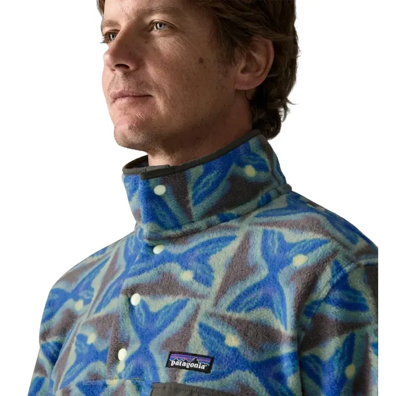 Patagonia Mens LW Synch Snap-T Pullover in Deep Freeze / Forge Grey-5