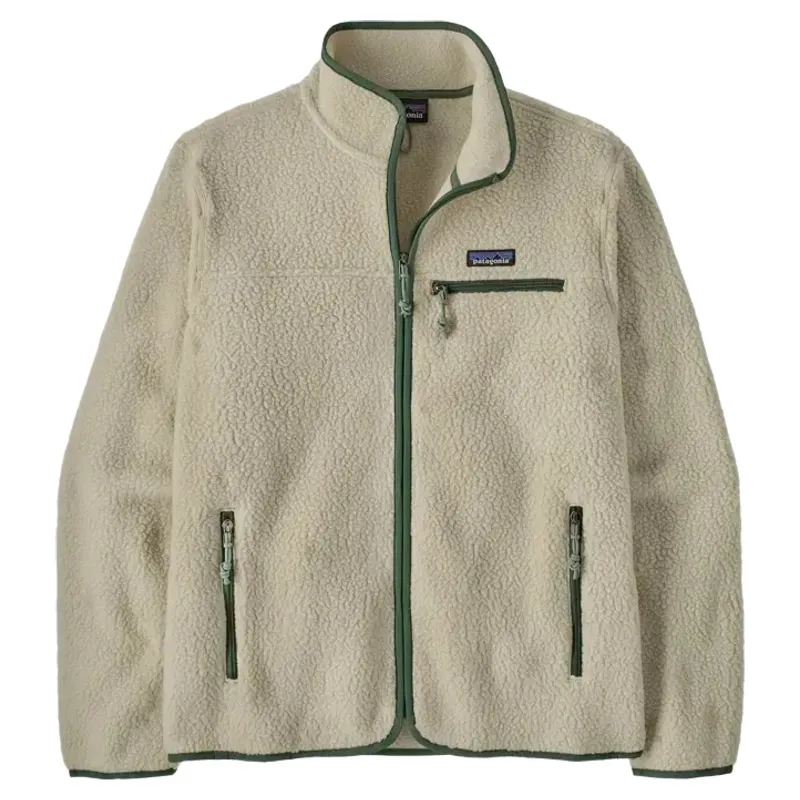 Patagonia Mens Retro Pile Jacket in Pelican / Canopy Green