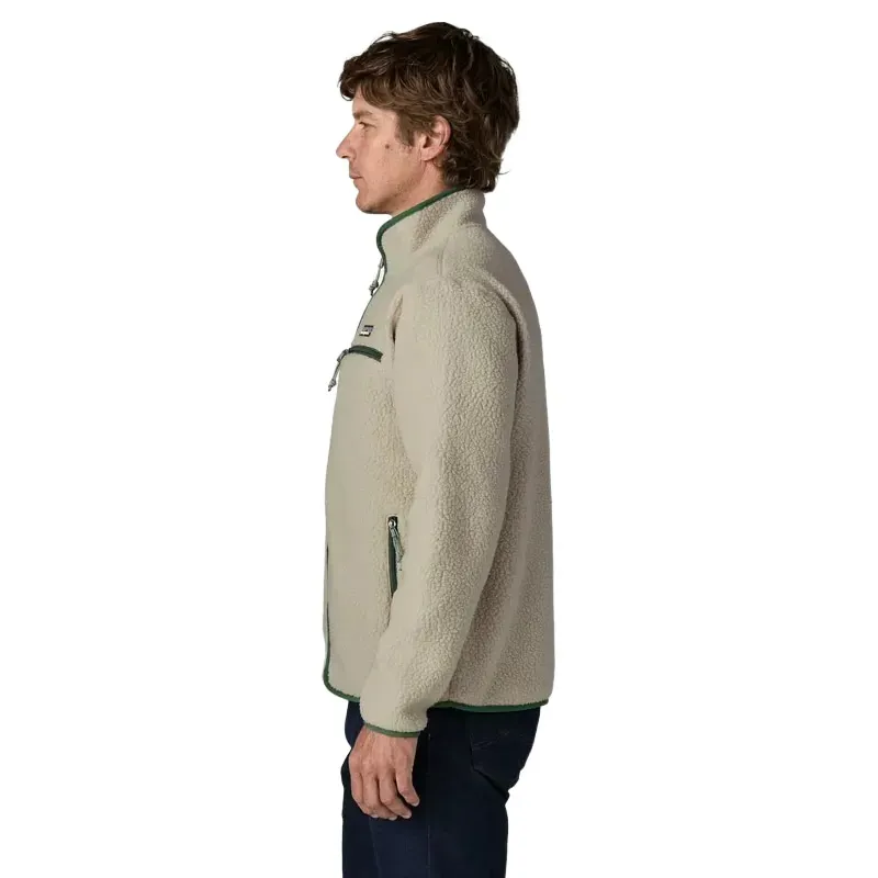 Patagonia Mens Retro Pile Jacket in Pelican / Canopy Green-3