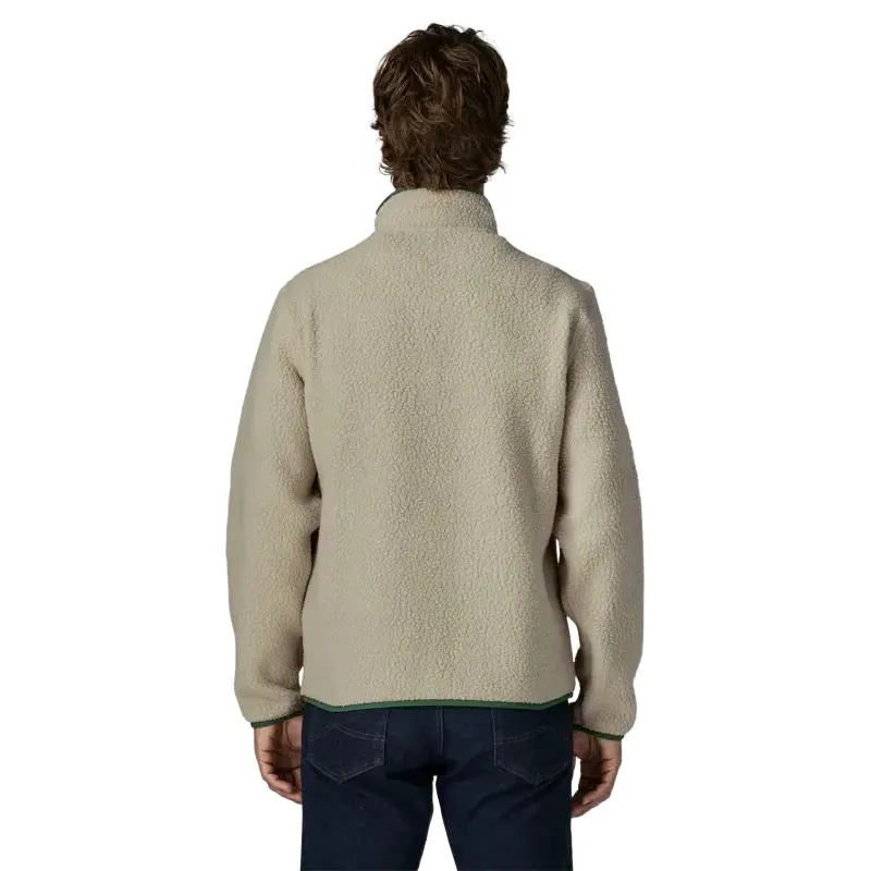 Patagonia Mens Retro Pile Jacket in Pelican / Canopy Green-2