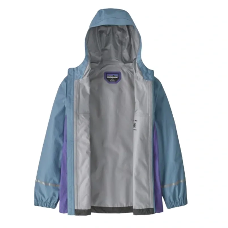 Patagonia Kids Torrentshell 3L Rain Jacket in Light Plume Grey-2