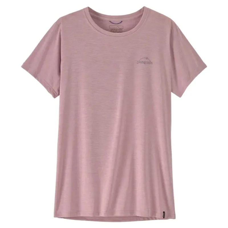 Patagonia Women's Cap Cool Daily Shirt P-6 Cosmos in Fuzzy Mauve / Light Fuzzy Mauve X-Dye-1