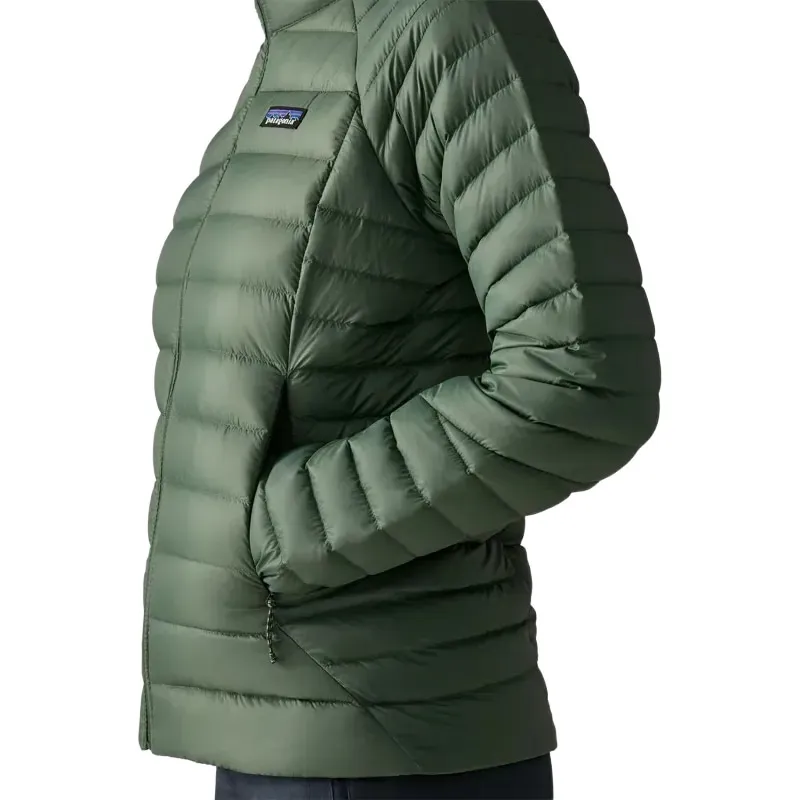 Patagonia Women's Down Sweater Hoody in Canopy Green-5
