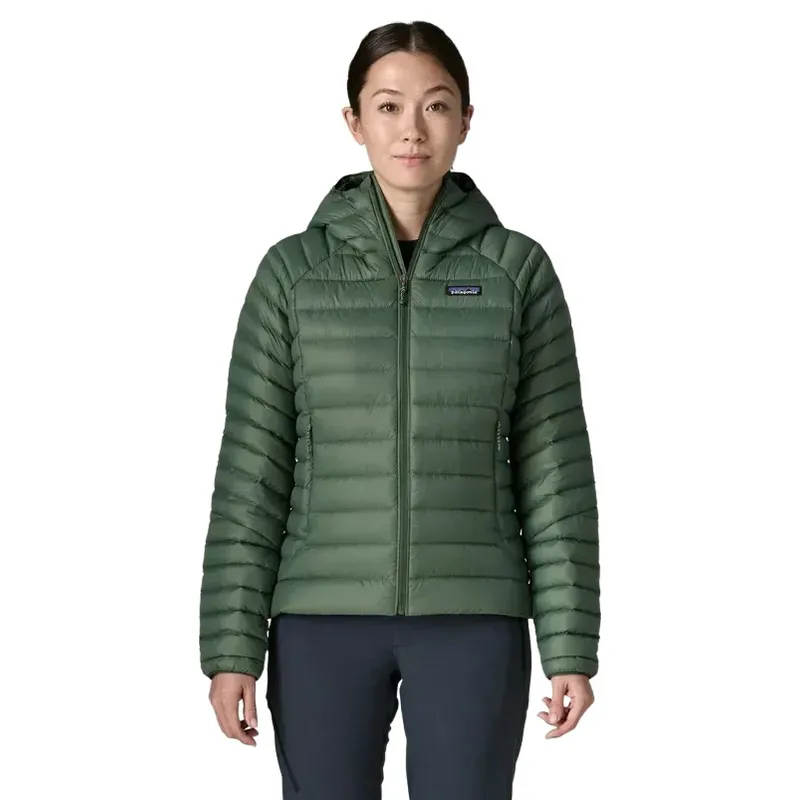 Patagonia Women's Down Sweater Hoody in Canopy Green-1
