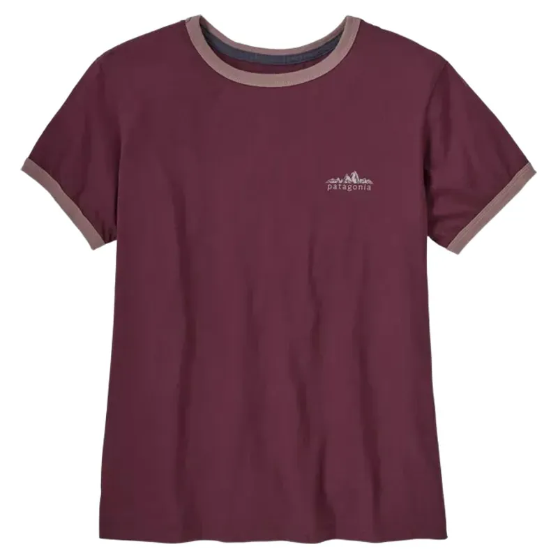 Patagonia Women's Fitz Roy Foothills Ringer Tee in Berry Fig-1
