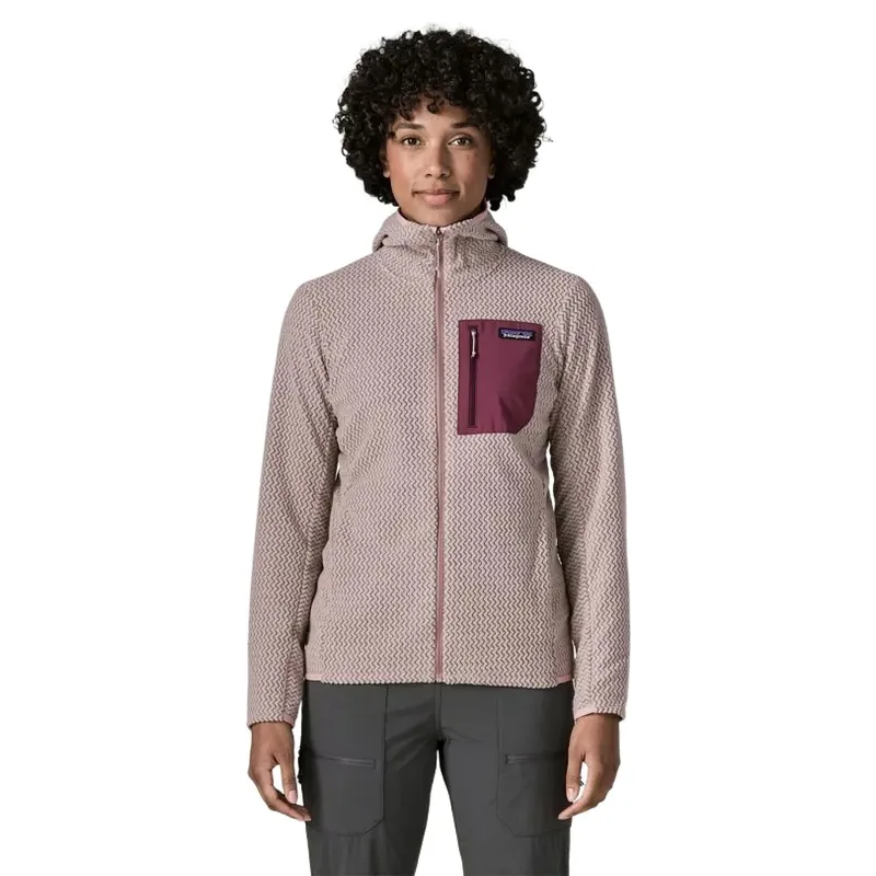 Patagonia Women's R1 Air Full-Zip Hoody in Stingray Mauve-1