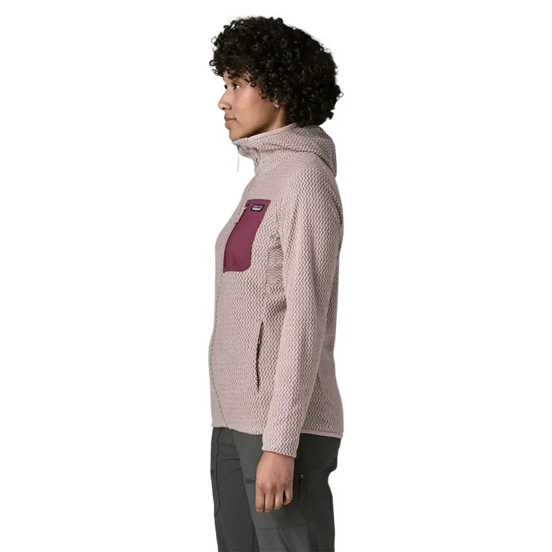 Patagonia Women's R1 Air Full-Zip Hoody in Stingray Mauve-3