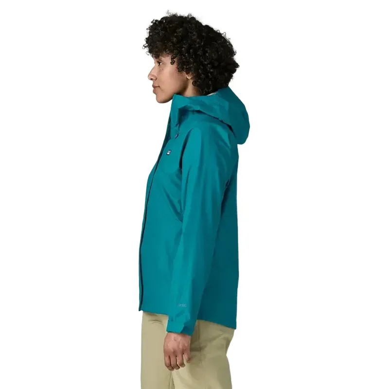 Patagonia Women's Torrentshell 3L Rain Jacket in Glacial Blue-3