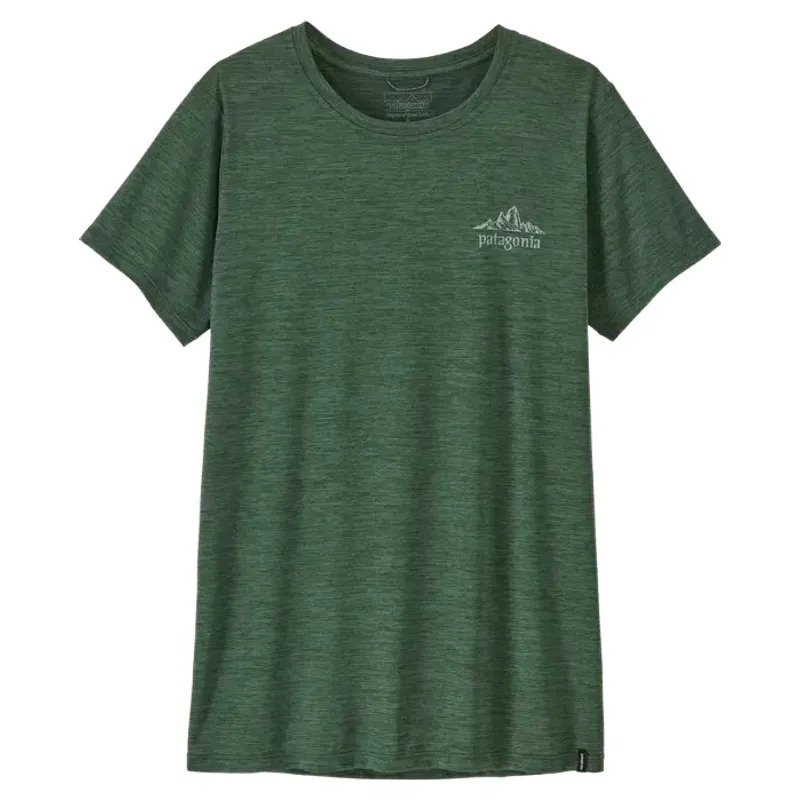 Patagonia Women's Cap Cool Daily Shirt Cloud Crag in Canopy Green / Light Canopy Green X-Dye