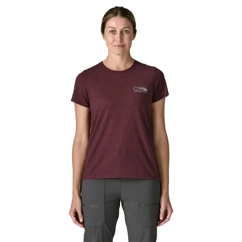 Patagonia Womens Cap Cool Trail Shirt Stratapeaks in Berry Fig-1