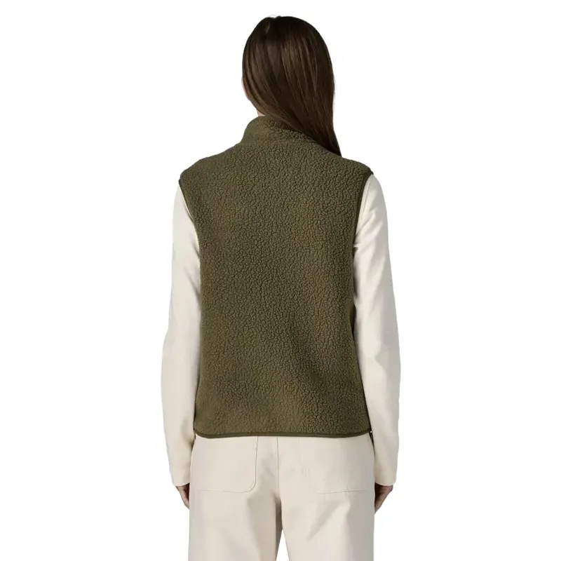 Patagonia Womens Retro Pile Vest in Basin Green-2