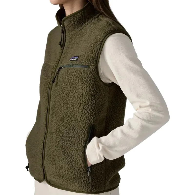 Patagonia Womens Retro Pile Vest in Basin Green-4