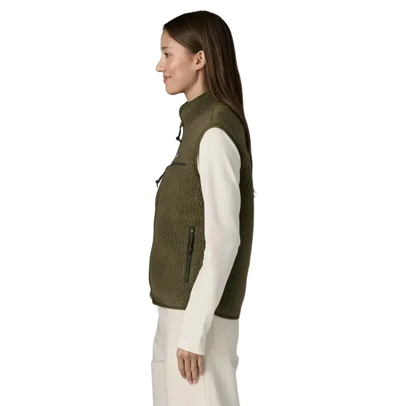 Patagonia Womens Retro Pile Vest in Basin Green-3