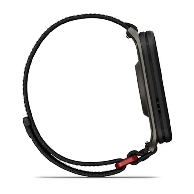 Garmin Venu X1 in Black with Slate Titanium Caseback and Black ComfortFit Nylon Band-6