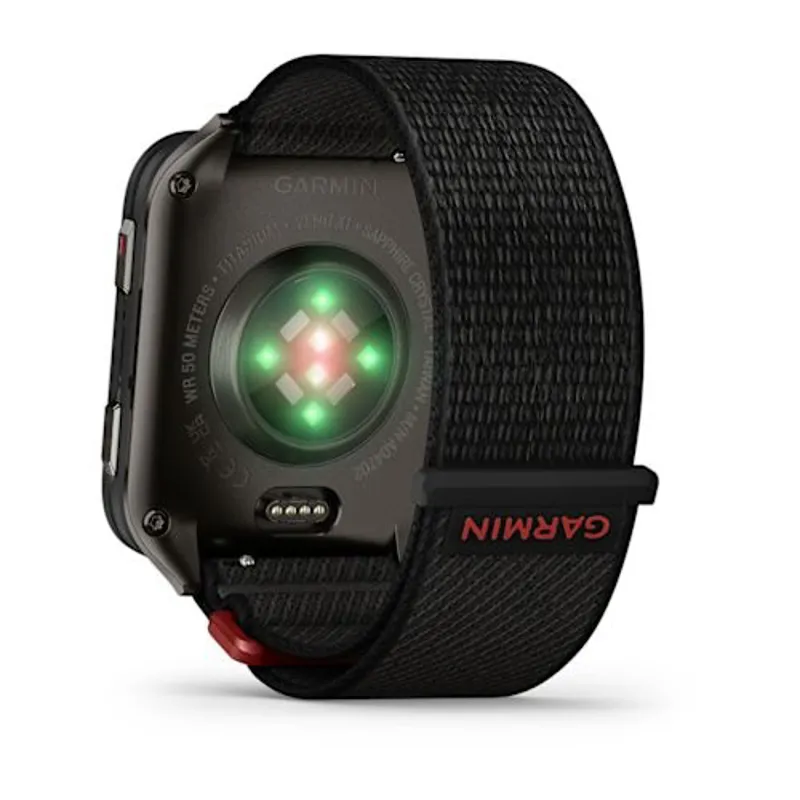 Garmin Venu X1 in Black with Slate Titanium Caseback and Black ComfortFit Nylon Band-5
