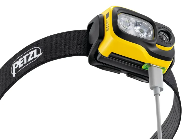 Petzl Swift RL Headlamp in Black/Yellow
