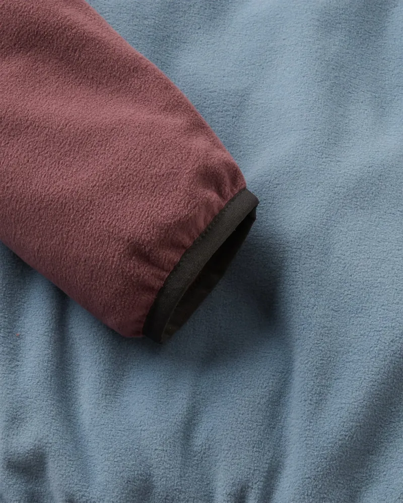 Passenger Mens Set Off Recycled Polar 1/2 Zip Fleece 2 in Brambleberry / Stormy Blue-4