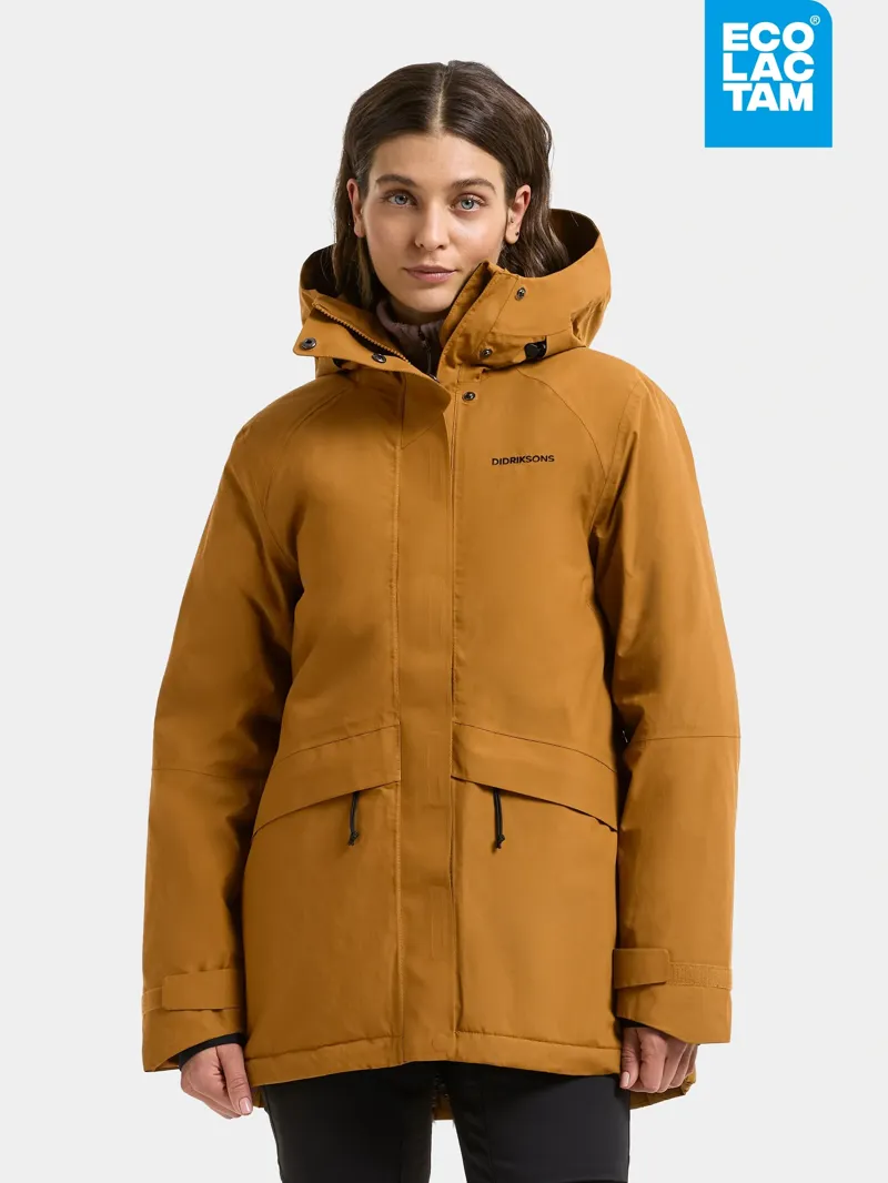 Didriksons Womens Essa Jacket in Spice Brown-1