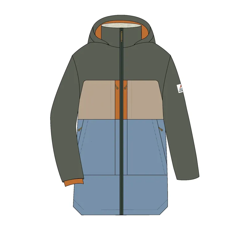 Passenger Womens Lumi Colour Block Parka in Dusty Ochre-9