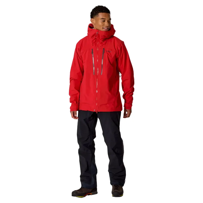 Rab Mens Firewall Guide Waterproof Jacket in Summit Red-4