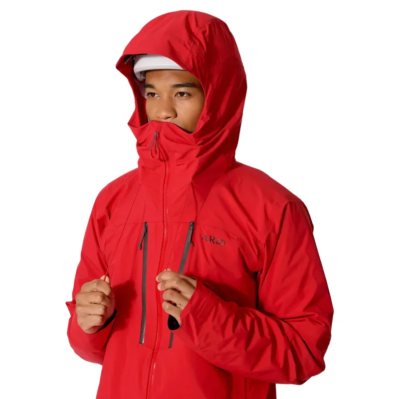 Rab Mens Firewall Guide Waterproof Jacket in Summit Red-6