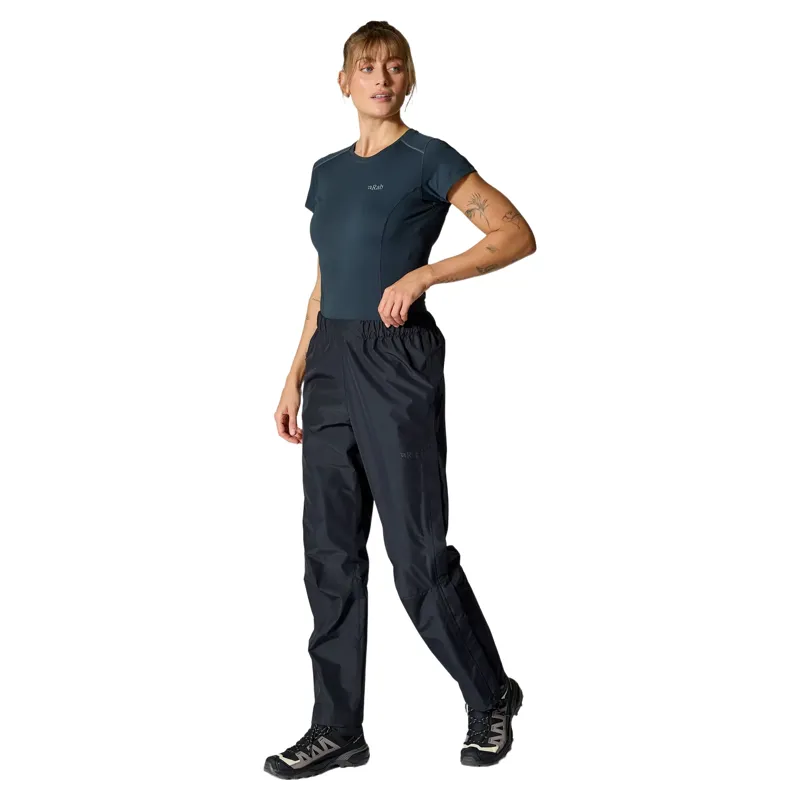 Rab Womens Downpour Pants Regular Length in Black-2