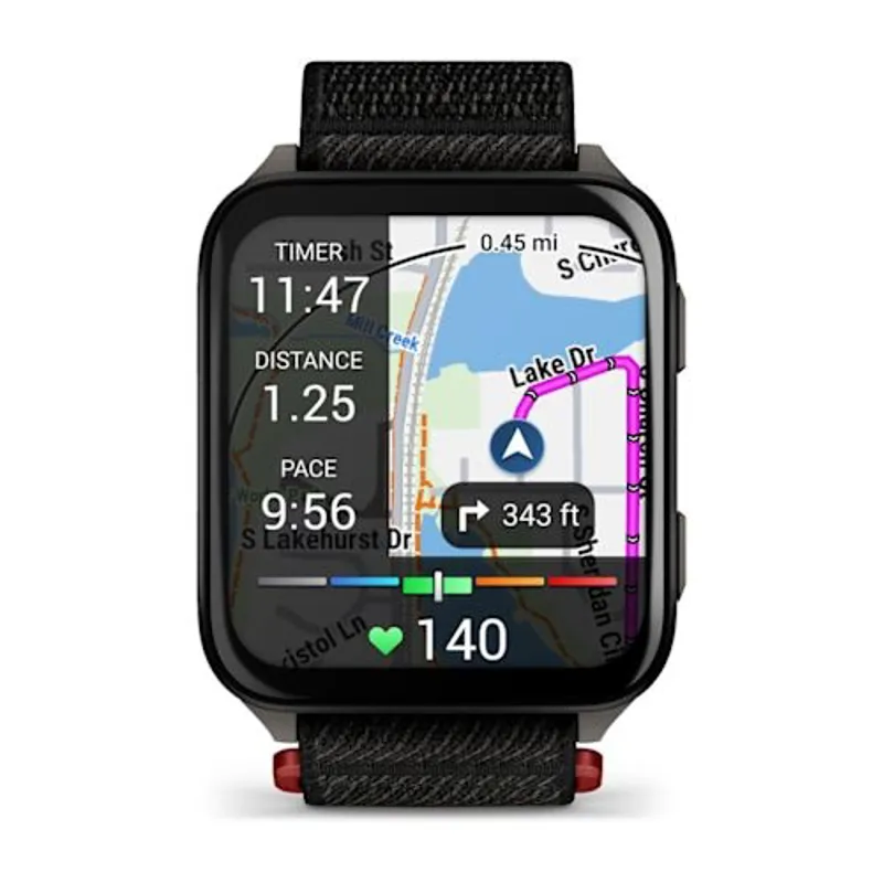 Garmin Venu X1 in Black with Slate Titanium Caseback and Black ComfortFit Nylon Band