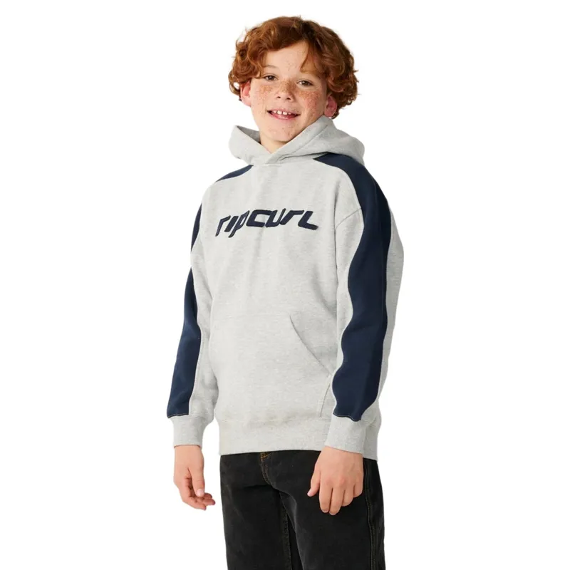 Rip Curl Kids Archive Panel Hood in Grey Marle-1