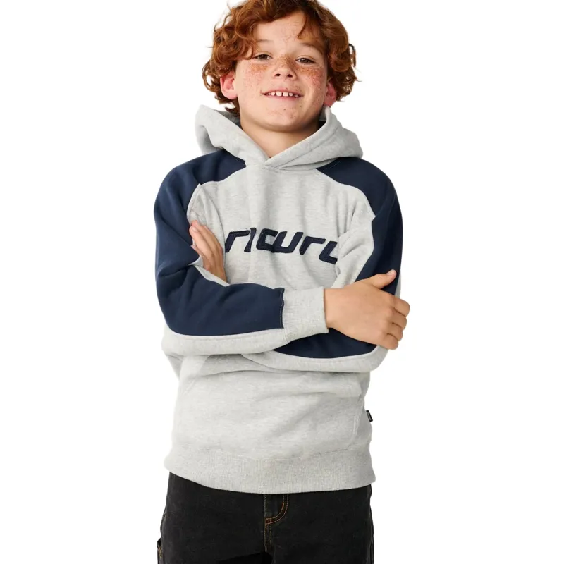 Rip Curl Kids Archive Panel Hood in Grey Marle-2