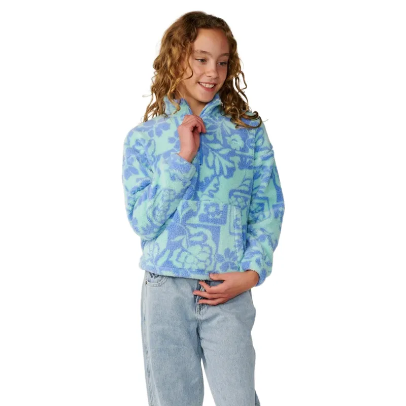 Rip Curl Kids Pacific Dreams 1/4 Zip Microfleece in Ocean-1