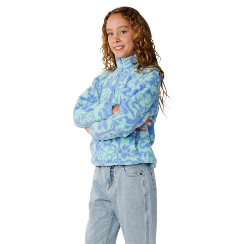 Rip Curl Kids Pacific Dreams 1/4 Zip Microfleece in Ocean-2