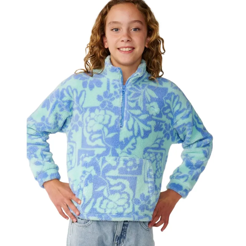 Rip Curl Kids Pacific Dreams 1/4 Zip Microfleece in Ocean-3