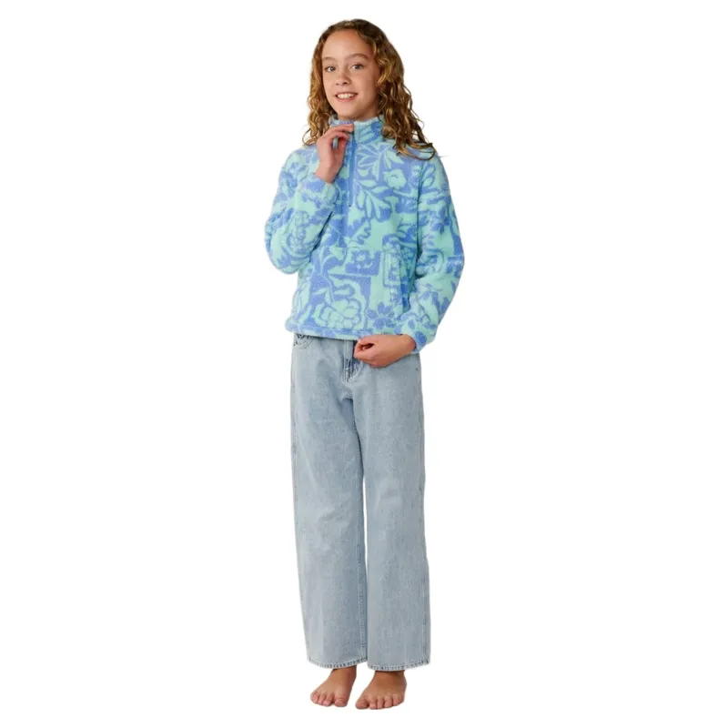 Rip Curl Kids Pacific Dreams 1/4 Zip Microfleece in Ocean