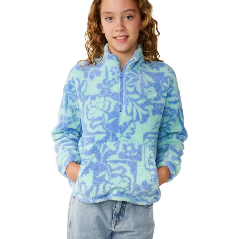 Rip Curl Kids Pacific Dreams 1/4 Zip Microfleece in Ocean-4