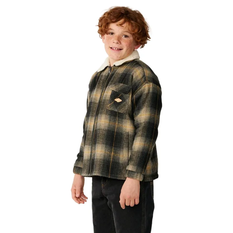Rip Curl Kids Sherpa Surf Jacket in Black-1