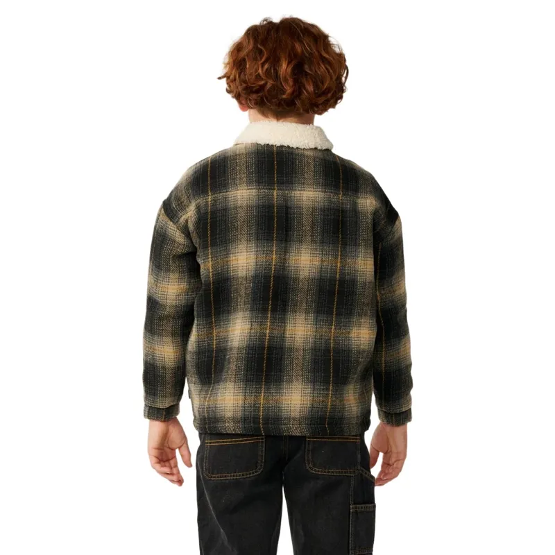 Rip Curl Kids Sherpa Surf Jacket in Black-2