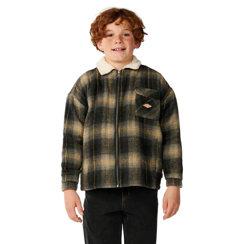 Rip Curl Kids Sherpa Surf Jacket in Black