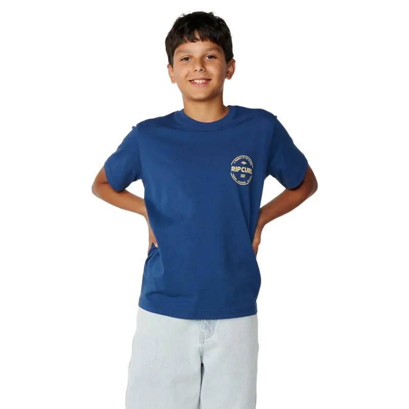 Rip Curl Kids Staple Tee in Light Navy