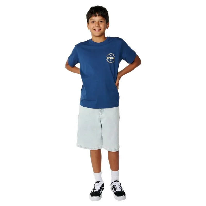 Rip Curl Kids Staple Tee in Light Navy-3