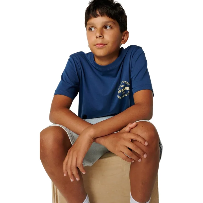 Rip Curl Kids Staple Tee in Light Navy-5