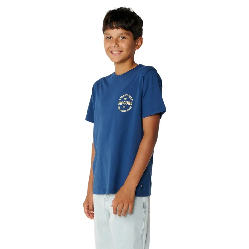 Rip Curl Kids Staple Tee in Light Navy-2