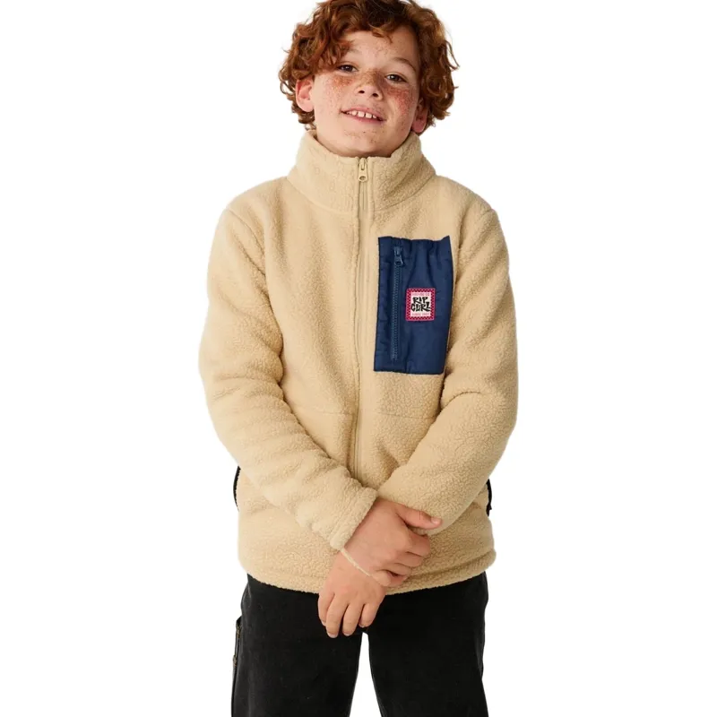Rip Curl Kids Streamline Polar Fleece in Khaki Sand-4
